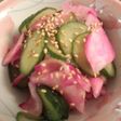 即席ビニールで♪赤かぶと胡瓜のレモン漬物