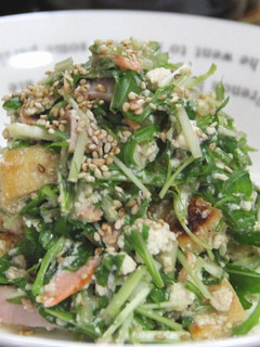 鍋の材料で水菜サラダ-レシピのメイン写真