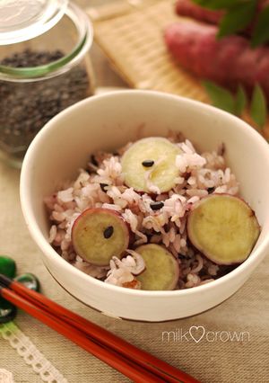 ＊薩摩芋とちりめんじゃこのご飯＊-レシピのメイン写真