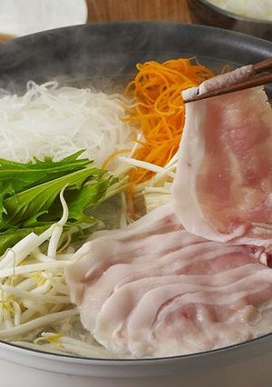 細切り野菜で豚しゃぶ鍋-レシピのメイン写真