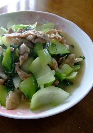 チンゲンサイと豚肉のおいしい炒め物☆-レシピのメイン写真