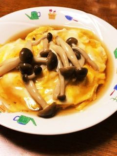 キノコの和風あんかけオムライス♪-レシピのメイン写真
