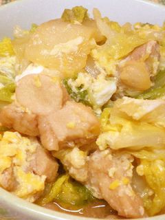 簡単!!白菜と鶏肉の卵とじ-レシピのメイン写真