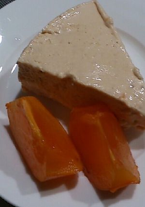 熟しすぎた柿で!!チーズケーキ♪-レシピのメイン写真