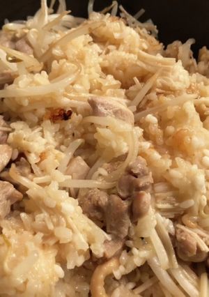 鶏ともやしの炊き込みご飯 土鍋で！！-レシピのメイン写真