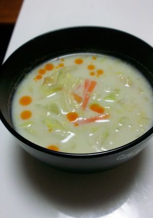 キャベツと豆乳のスピードスープ-レシピのメイン写真