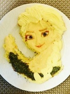 エルサお好み焼アート☆アナ雪お好み焼デコ-レシピのメイン写真