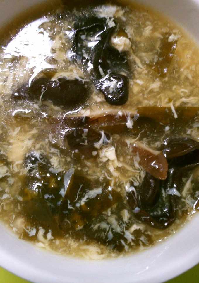 ワカメ 椎茸 キクラゲ 卵の 中華スープ-レシピのメイン写真