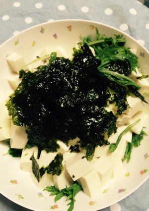水菜と豆腐のダイエットサラダ！更に減塩！-レシピのメイン写真