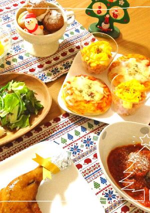 クリスマスメニュー ハンバーグ-レシピのメイン写真