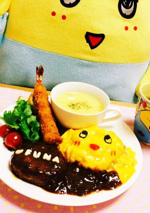 ふなっしーカフェ風プレート-レシピのメイン写真
