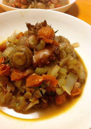タコと色々野菜のワイン煮込み-レシピのメイン写真