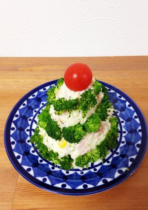 ポテトサラダのXmasツリー☆-レシピのメイン写真