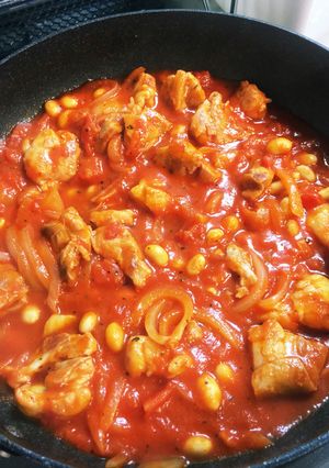 鶏肉と大豆のトマト煮込み-レシピのメイン写真