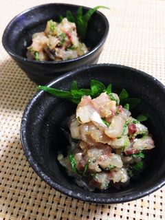 おつまみに☆あじのなめろう-レシピのメイン写真