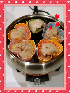 幼児のおやつに 簡単HMでいちご蒸しパン-レシピのメイン写真