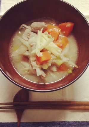 たっぷり根菜の塩糀もつ煮-レシピのメイン写真