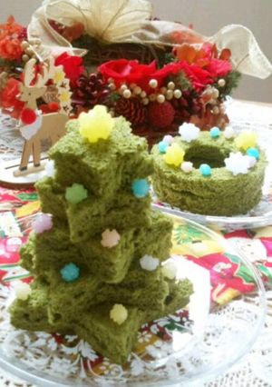 クリスマス☆ツリー&リースケーキ☆-レシピのメイン写真