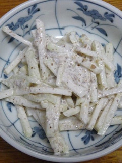 簡単美味しいコールラビのクルミマヨ和え-レシピのメイン写真