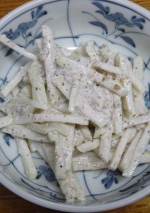 簡単美味しいコールラビのクルミマヨ和え-レシピのメイン写真