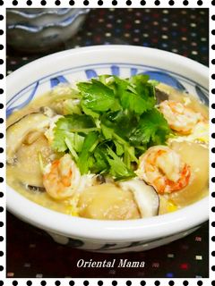 三つ葉香る丸麩と椎茸の卵とじ-レシピのメイン写真