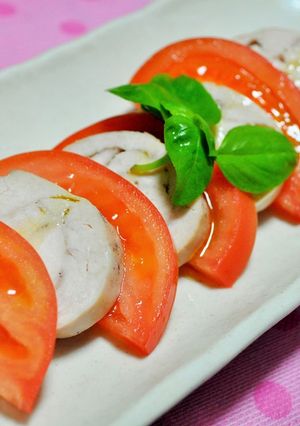 鶏ハムのカプレーゼ風-レシピのメイン写真