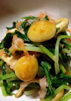 冬サラダ☆キノコと葉野菜のおろしサラダ-レシピのメイン写真