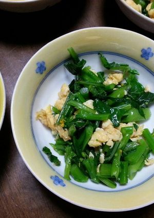 アスパラ菜とホロホロ玉子の和え物-レシピのメイン写真
