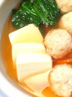 鶏団子なべ-レシピのメイン写真