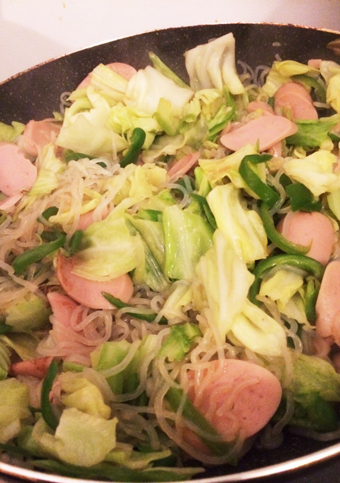 ダイエットに！簡単！！白滝の野菜炒め！-レシピのメイン写真