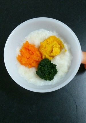 ☆3色野菜のパンがゆ☆離乳食中期-レシピのメイン写真
