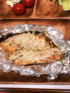 鮭のホイル焼き(麺つゆver.)-レシピのメイン写真