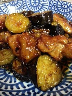 鶏肉と茄子の甘辛炒め-レシピのメイン写真