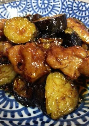 鶏肉と茄子の甘辛炒め-レシピのメイン写真