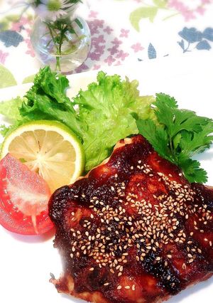 ♪鶏もも肉の柚子胡椒味噌焼き♪-レシピのメイン写真