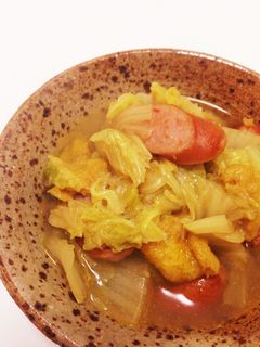 めんつゆで簡単☆白菜と油揚げのカレー煮-レシピのメイン写真
