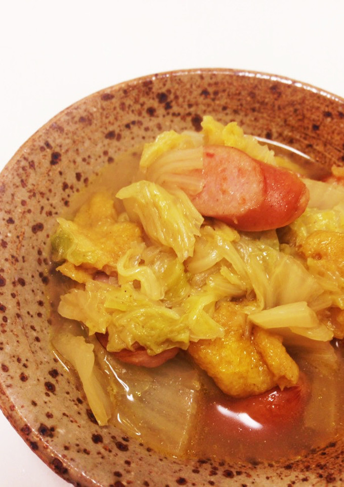 めんつゆで簡単☆白菜と油揚げのカレー煮-レシピのメイン写真