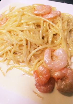 簡単！海老クリームパスタ-レシピのメイン写真