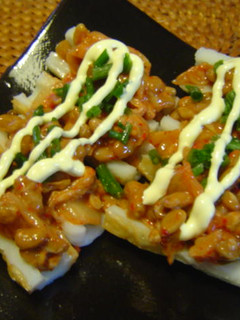 キムチ納豆がちくわにのった~w-レシピのメイン写真