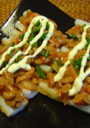 キムチ納豆がちくわにのった～w-レシピのメイン写真