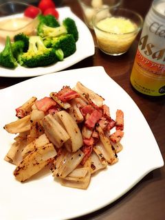 簡単レンコンとベーコンのバター炒め-レシピのメイン写真