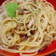 รูปของ バター無しで☆ツナクリームパスタ