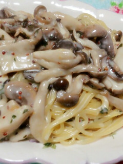 きのこたっぷりクリームパスタ♪-レシピのメイン写真