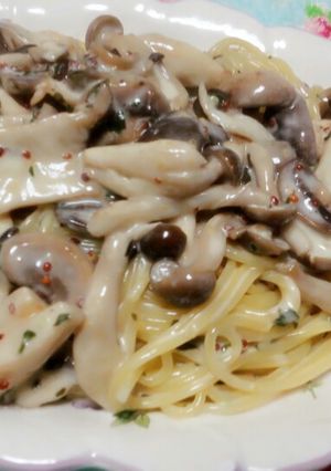 きのこたっぷりクリームパスタ♪-レシピのメイン写真