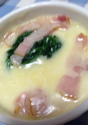 ほうれん草とベーコンのココットカマン-レシピのメイン写真