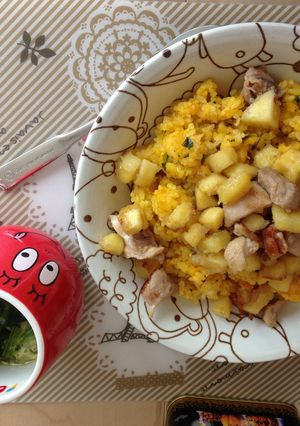 かぼちゃと鶏肉とさつま芋で秋ライス-レシピのメイン写真