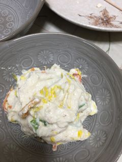 ★なめらか★食用菊と小松菜の白和え-レシピのメイン写真