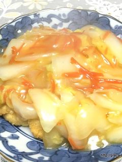 優しい味の、鶏肉の唐揚げの野菜あんかけ-レシピのメイン写真