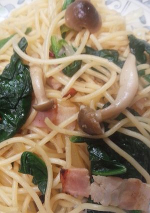 ほうれん草とベーコンのスパゲティ-レシピのメイン写真