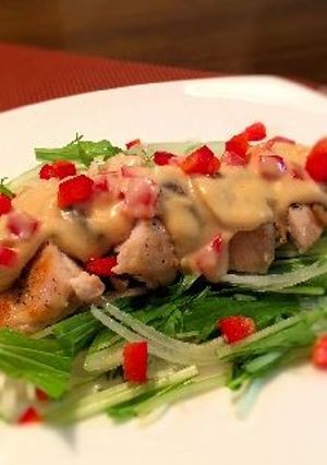 鶏肉のキノコクリームソースがけ-レシピのメイン写真